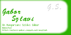 gabor szlavi business card