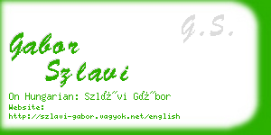 gabor szlavi business card